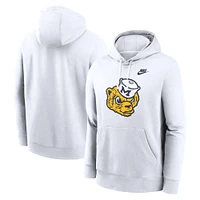 Sweat à capuche en polaire blanc Nike Michigan Wolverines Legacy Logo Club pour homme