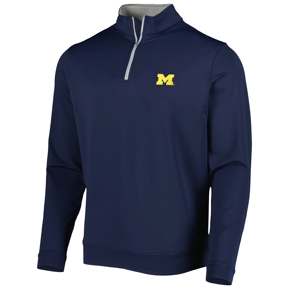 Haut à quart de zip Performance Peter Millar Michigan Wolverines Perth pour homme