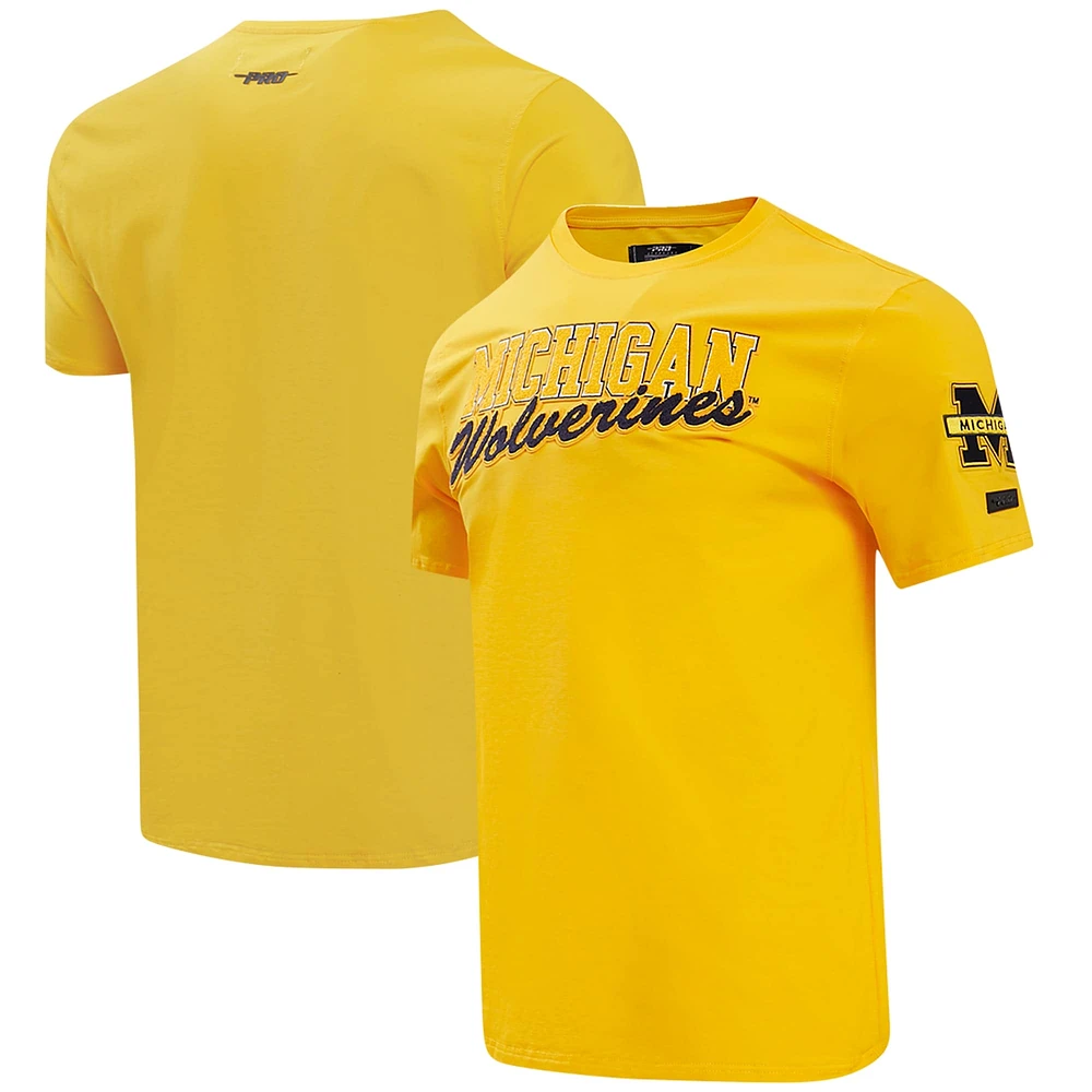 T-shirt classique Pro Standard Maize Michigan Wolverines pour hommes