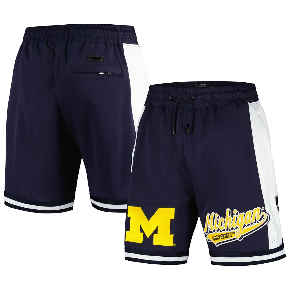 Men's Pro Standard Navy Michigan Wolverines Script Tail DK 2.0 Shorts