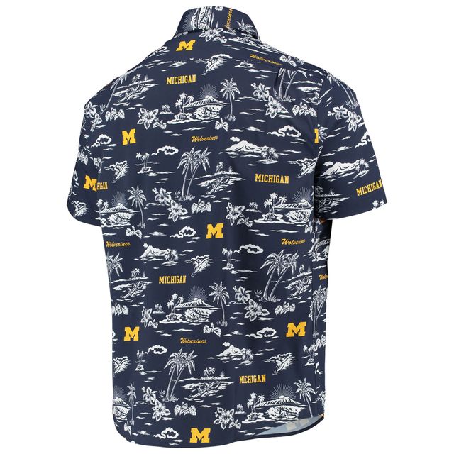 Men's Reyn Spooner Navy Atlanta Braves Aloha Button-Down Shirt