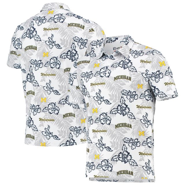 Polo de performance Reyn Spooner blanc Michigan Wolverines pour hommes