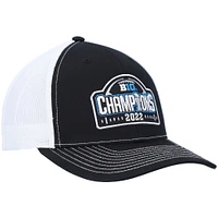 Men's Richardson Black/White Michigan Wolverines 2022 Big Ten Football Conference Champions Locker Room Adjustable Trucker Hat