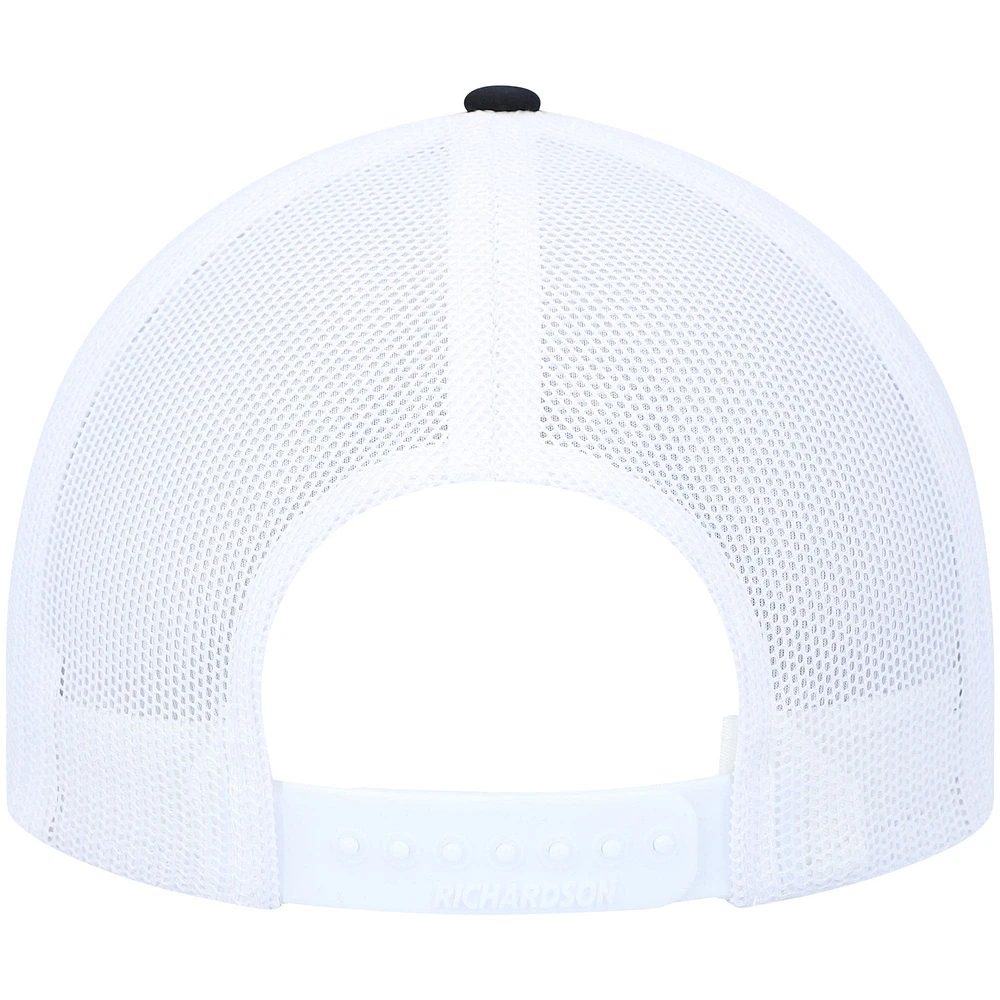 Casquette de camionneur réglable Richardson pour homme Michigan Wolverines 2022 Big Ten Football Conference Champions Locker Room noir/blanc