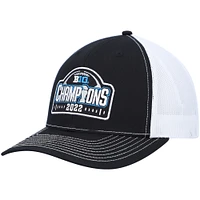 Men's Richardson Black/White Michigan Wolverines 2022 Big Ten Football Conference Champions Locker Room Adjustable Trucker Hat