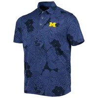 Men's Tommy Bahama Navy Michigan Wolverines Big & Tall Miramar Blooms Polo