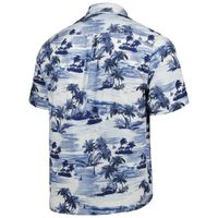 Men's Tommy Bahama Navy Michigan Wolverines Tropical Horizons Button-Up Shirt