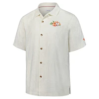 Men's Tommy Bahama White Michigan Wolverines Grand Slam Bay Camp Button-Up Shirt