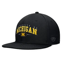 Casquette Snapback Top of the World pour hommes, Michigan Wolverines Bullpen, noir