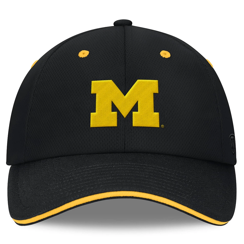 Men's Top of the World Black Michigan Wolverines Release Adjustable Hat