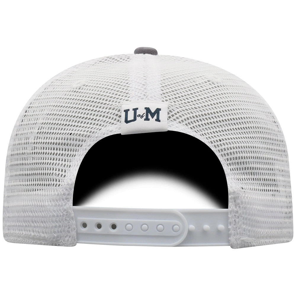 Casquette ajustable de camionneur Michigan Wolverines grise Top of the World pour homme