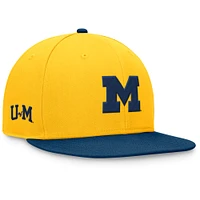 Men's Top of the World Maize/Navy Michigan Wolverines Rally Two-Tone Fitted Hat