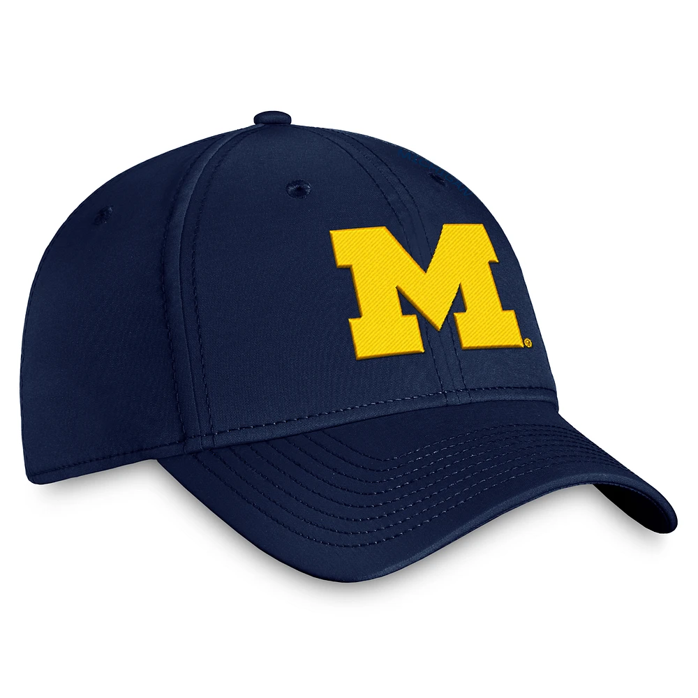 Men's Top of the World Navy Michigan Wolverines Reflex 2.0 Flex Fit Hat