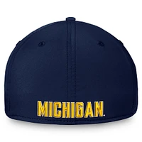 Men's Top of the World Navy Michigan Wolverines Reflex 2.0 Flex Fit Hat