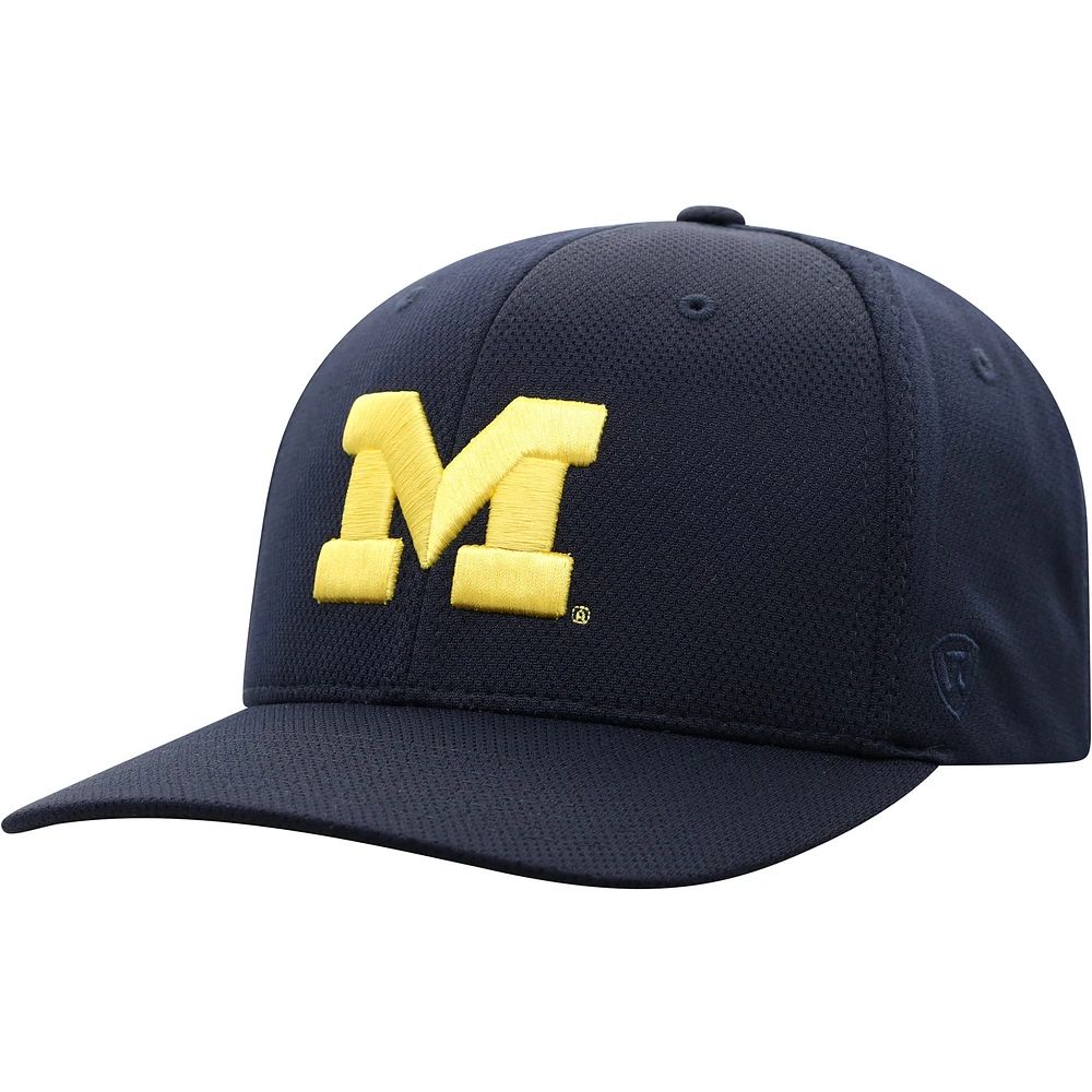 Men's Top of the World Navy Michigan Wolverines Reflex Logo Flex Hat