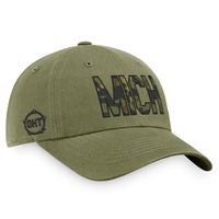 Men's Top of the World Olive Michigan Wolverines OHT Military Appreciation Unit Adjustable Hat