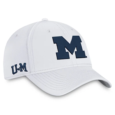 Casquette blanche à logo Reflex Top of the World pour homme des Wolverines du Michigan