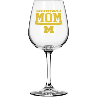 Michigan Wolverines 11oz. Team Mom Stemmed Wine Glass