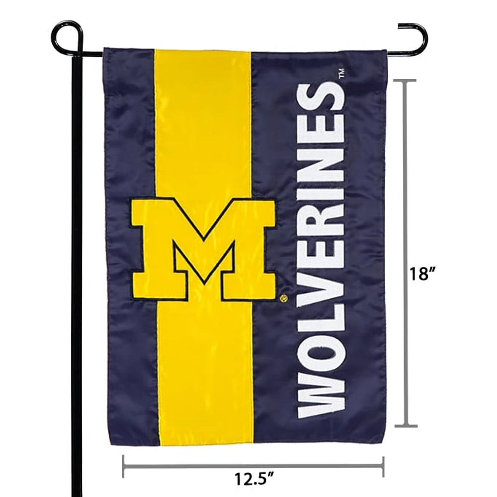 Michigan Wolverines 12.5" x 18" Embellish Garden Flag