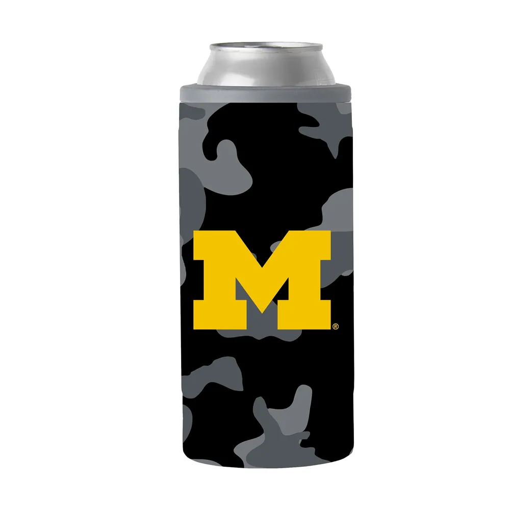 White Michigan Wolverines 12oz. Personalized Slim Can Holder