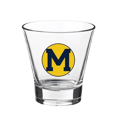 Wolverines du Michigan 13oz. Verre à roche à voûte inclinée