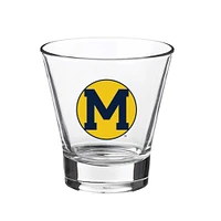 Wolverines du Michigan 13oz. Verre à roche à voûte inclinée