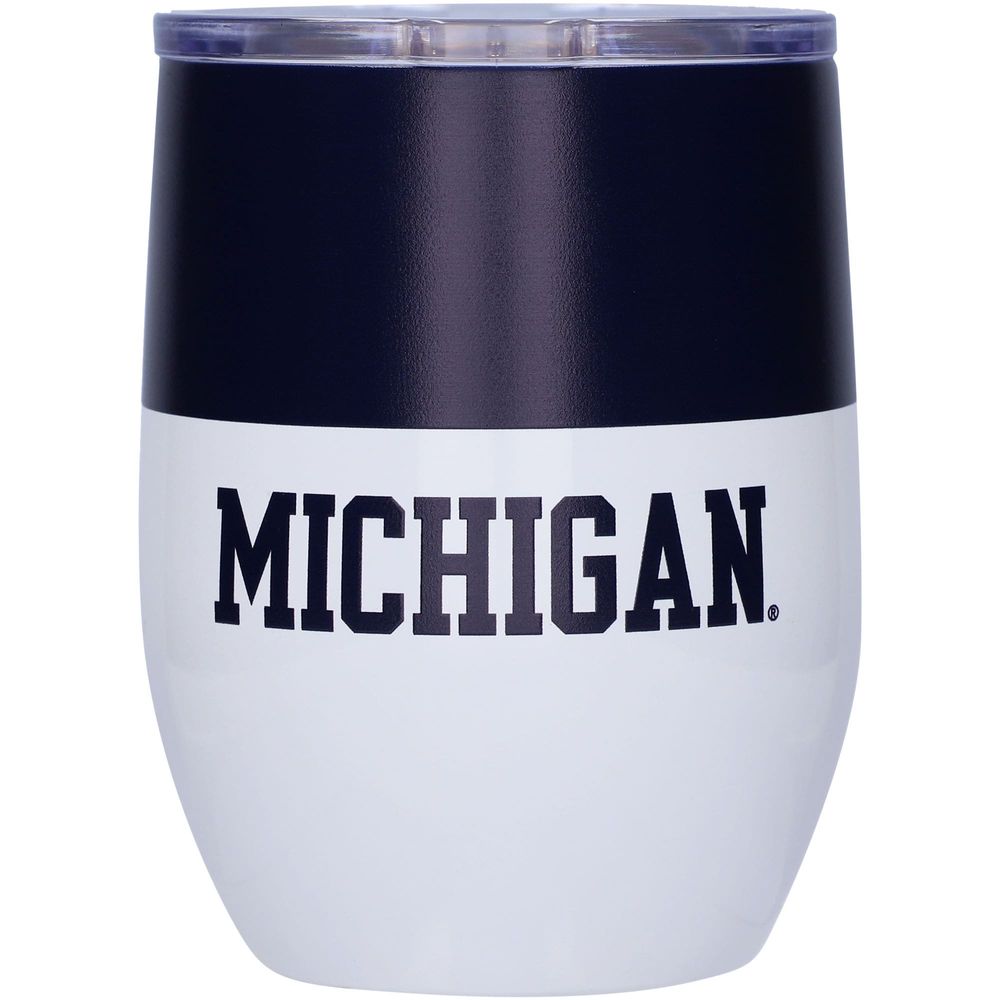 Michigan Wolverines 16oz. Colorblock Stainless Steel Curved Tumbler