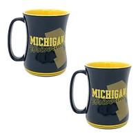 Michigan Wolverines 16oz. Sculpted Barista Mug Two-Pack