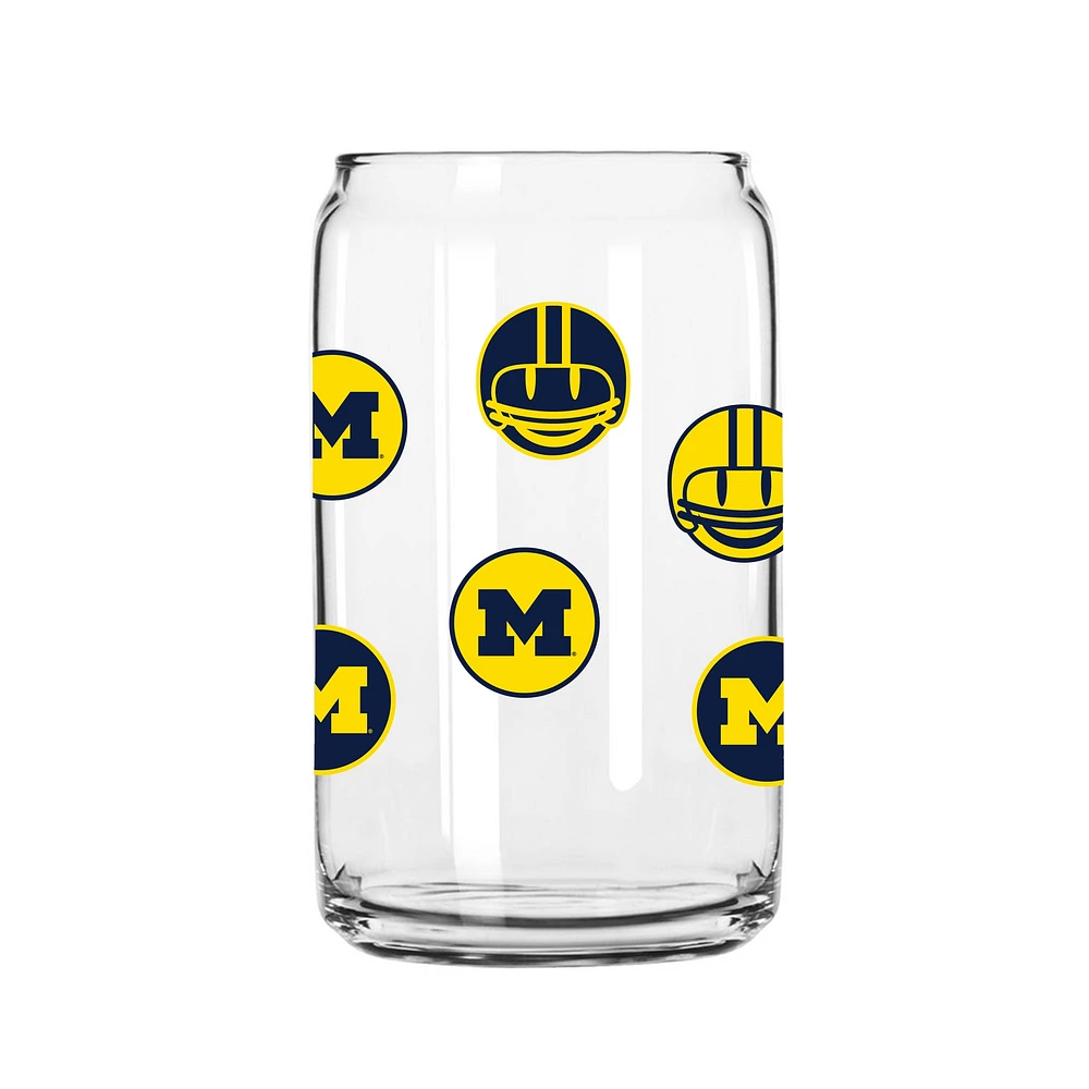 Carcajou du Michigan 16 oz. Smiley peut verre