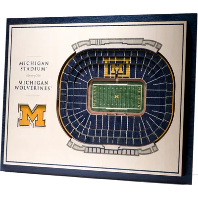 Michigan Wolverines 17'' x 13'' 5-Layer StadiumViews 3D Wall Art