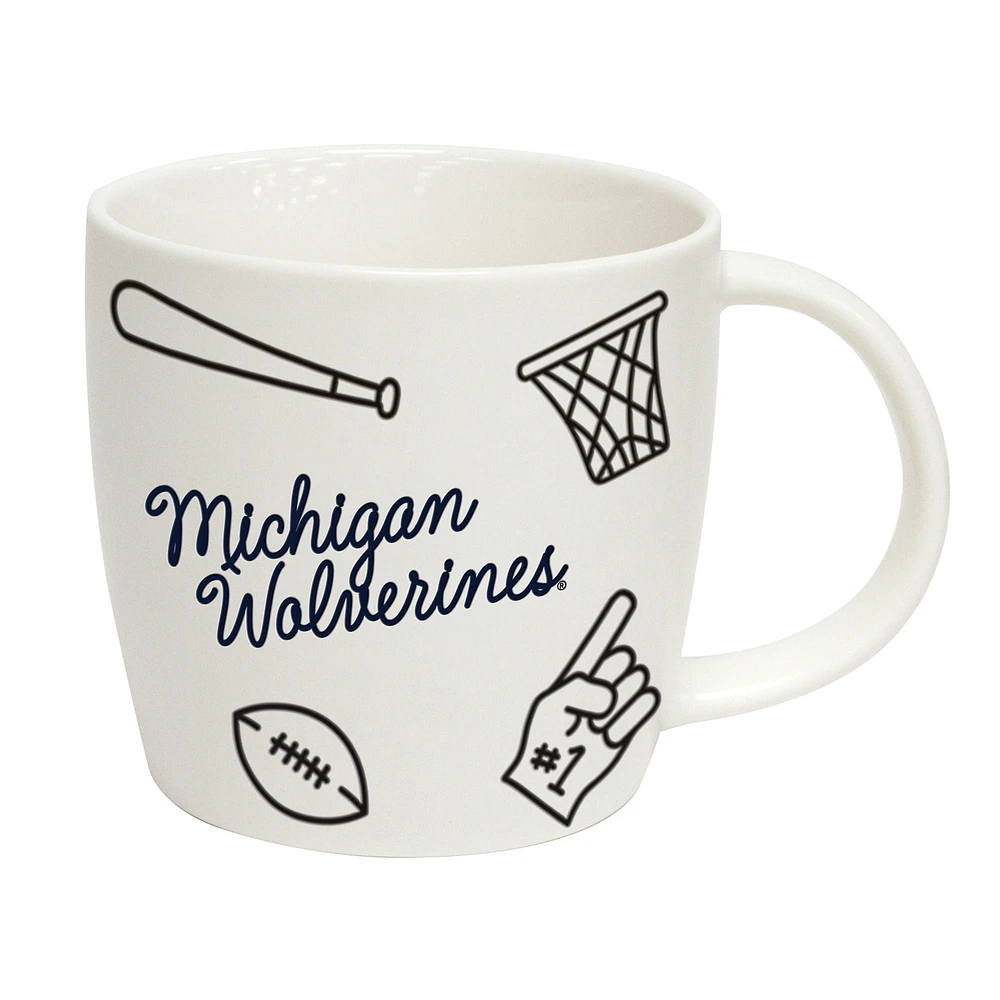 Wolverines du Michigan 18oz. Tasse de meneur de jeu