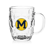 Wolverines du Michigan 20oz. Tasse en verre alvéolée