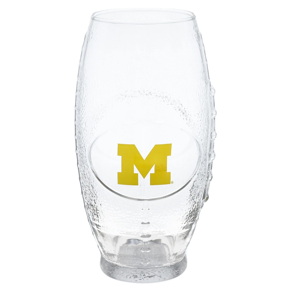 Wolverines du Michigan 23oz. Verre de football