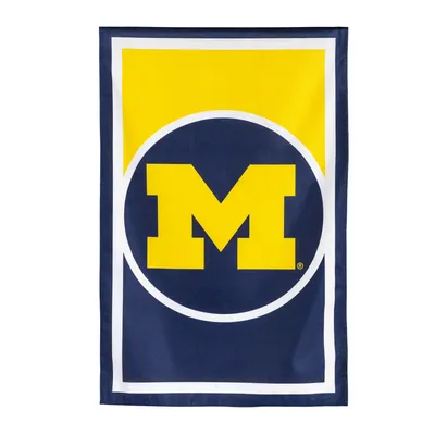 Michigan Wolverines 28" x 44" Double-Sided Burlap House Flag