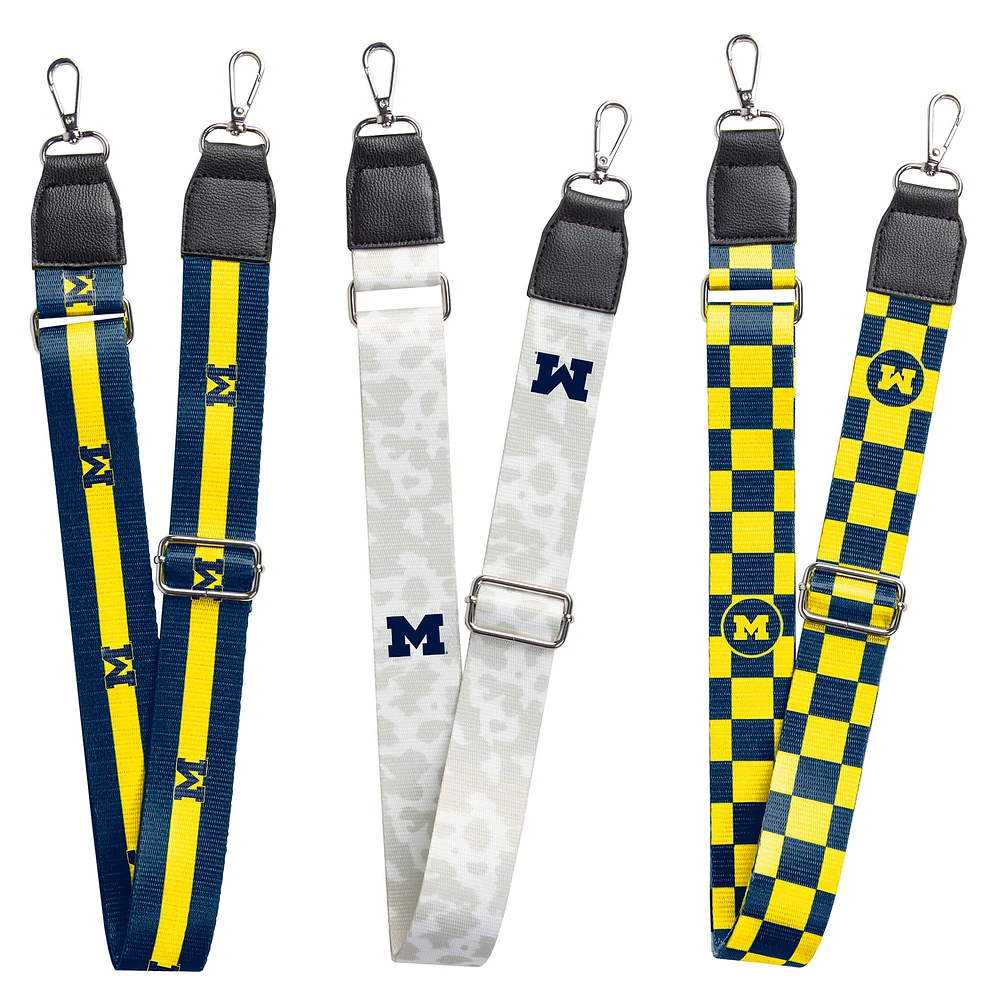 Ensemble de 3 sangles de sac Michigan Wolverines