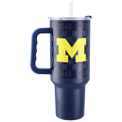 Verre à damier en acier inoxydable de 40 oz des Wolverines du Michigan