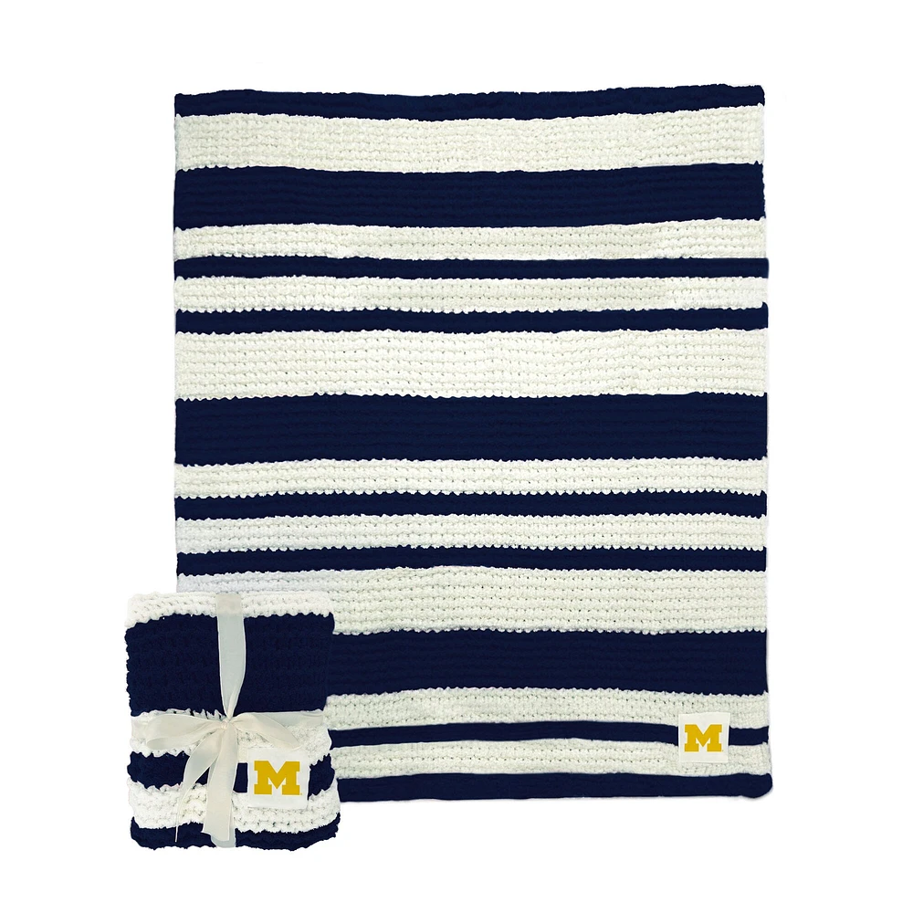 Michigan Wolverines 50" x 60" Cable-Knit Throw Blanket