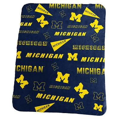 Couverture polaire classique Michigan Wolverines 50" x 60"