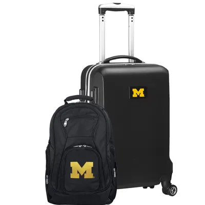 Michigan Wolverines Deluxe 2-Piece Backpack and Carry-On Set
