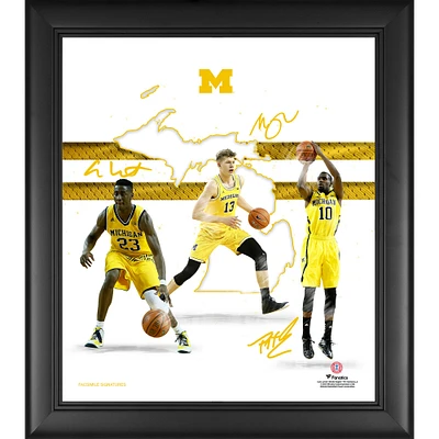 Michigan Wolverines Framed 15" x 17" Franchise Foundations Collage