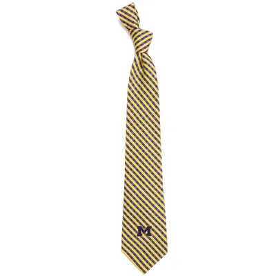 Michigan Wolverines Gingham Tie