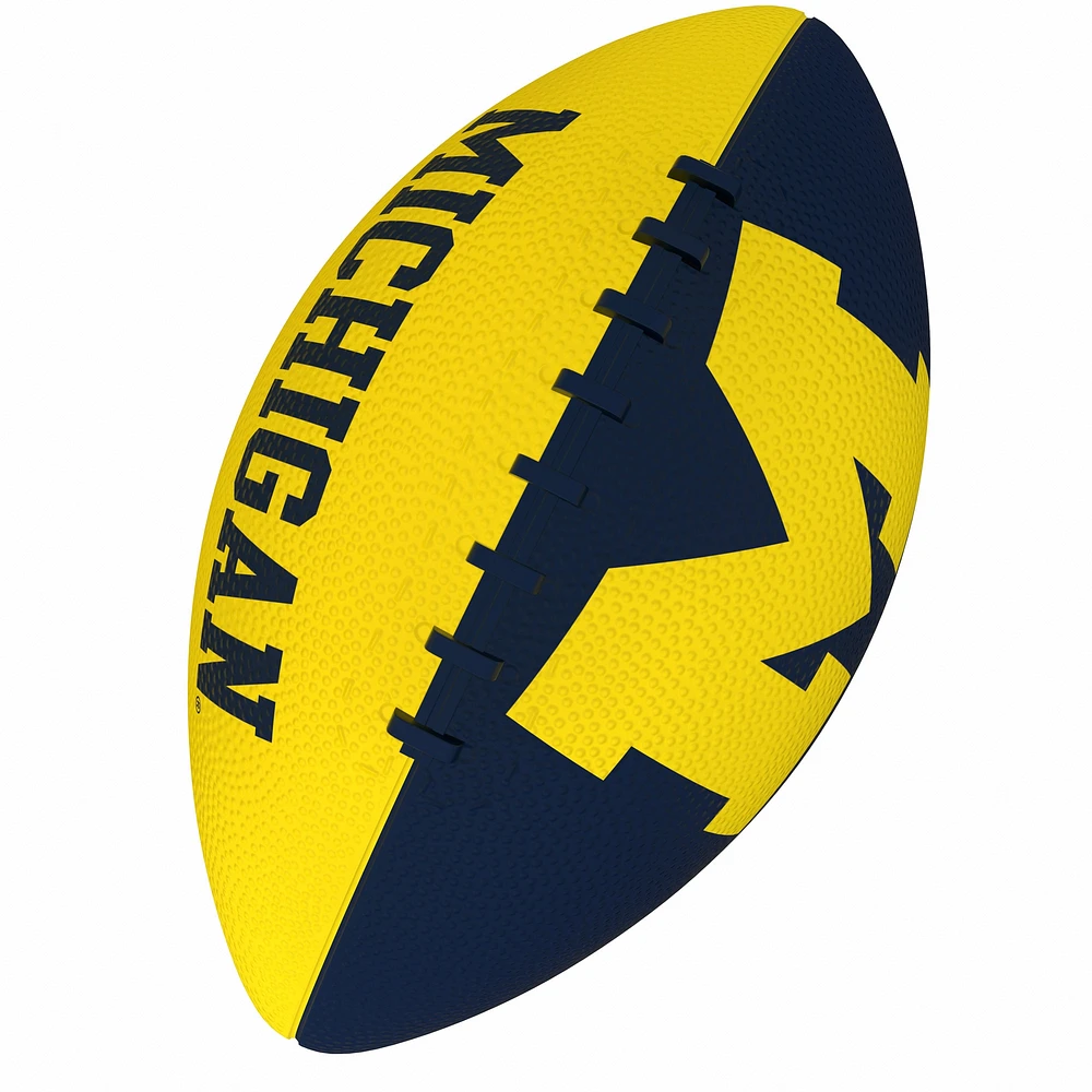 Ballon de football junior avec logo Pinwheel des Michigan Wolverines