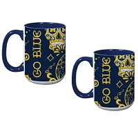 Michigan Wolverines Two-Pack Dia De Los Muertos Mug Set