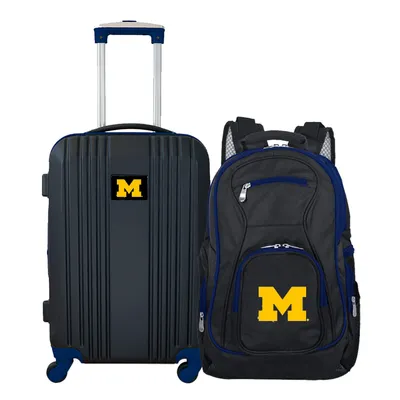 Michigan Wolverines MOJO 2-Piece Luggage & Backpack Set - Black