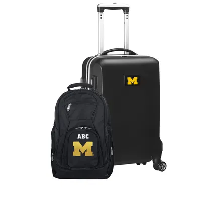 Michigan Wolverines MOJO Personalized Deluxe 2-Piece Backpack & Carry-On Set