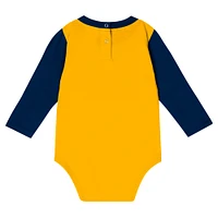 Newborn & Infant Michigan Wolverines Double Up Long Sleeve Bodysuit Pant Set