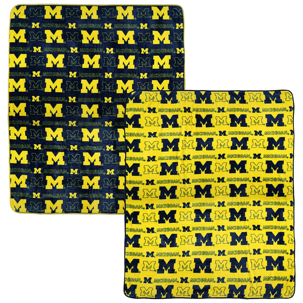 Ensemble de couvertures deux pièces Pegasus Michigan Wolverines 60" x 70" Home & Away