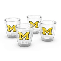 Tervis Michigan Wolverines, paquet de 4, 12 oz. Ensemble de gobelets emblème