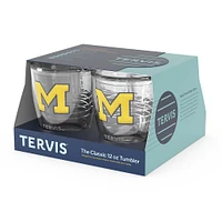 Tervis Michigan Wolverines, paquet de 4, 12 oz. Ensemble de gobelets emblème