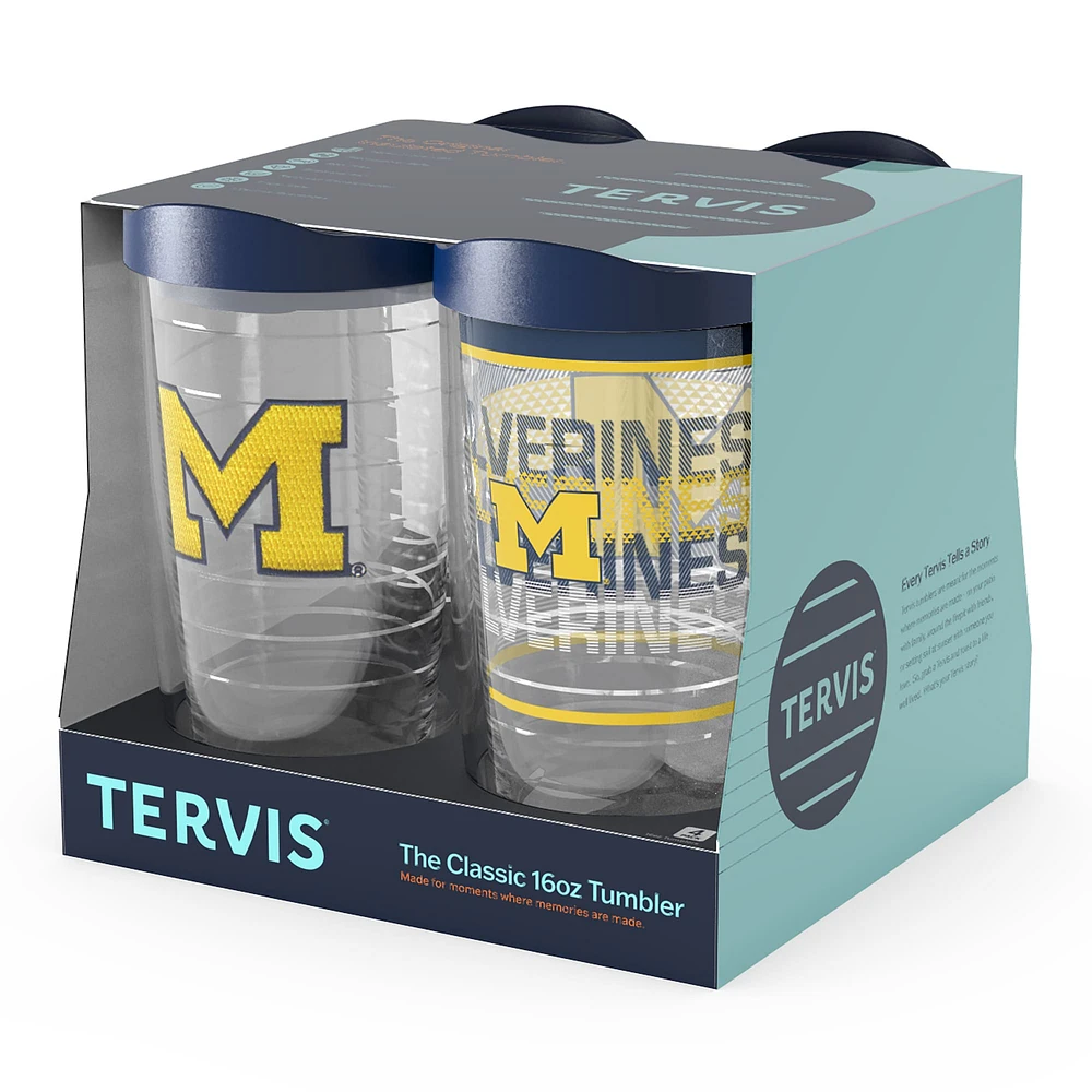 Tervis Michigan Wolverines Four-Pack 16oz. Classic Tumbler Set